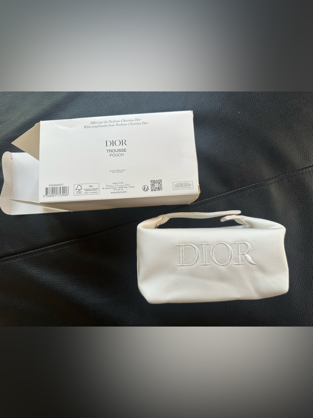 Dior Cream Wristlet Pouch